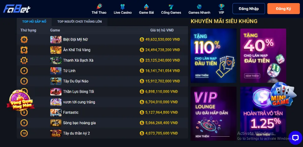 Đa dạng trò chơi trên 678win iOS